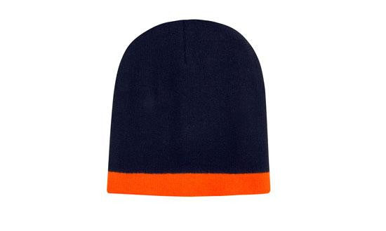 Roll Down Two Tone Acrylic Beanie - Toque - view 8