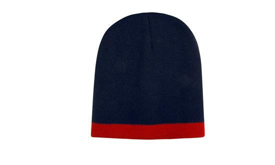 Roll Down Two Tone Acrylic Beanie - Toque - view 9