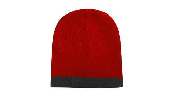 Roll Down Two Tone Acrylic Beanie - Toque - view 12
