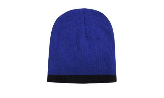 Roll Down Two Tone Acrylic Beanie - Toque - view 13