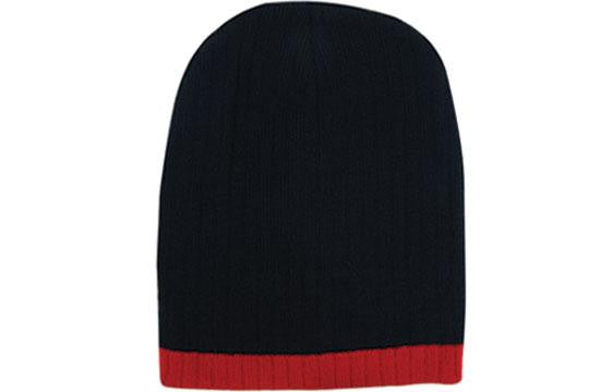Two Tone Cable Knit Beanie - Toque - view 4