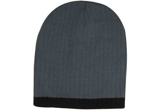 Two Tone Cable Knit Beanie - Toque - view 5