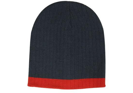 Two Tone Cable Knit Beanie - Toque - view 7