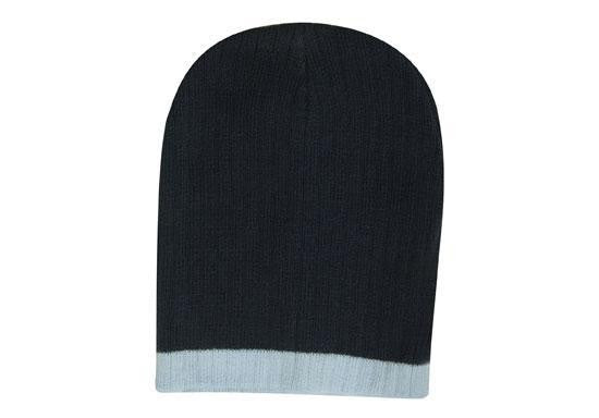 Two Tone Cable Knit Beanie - Toque - view 8