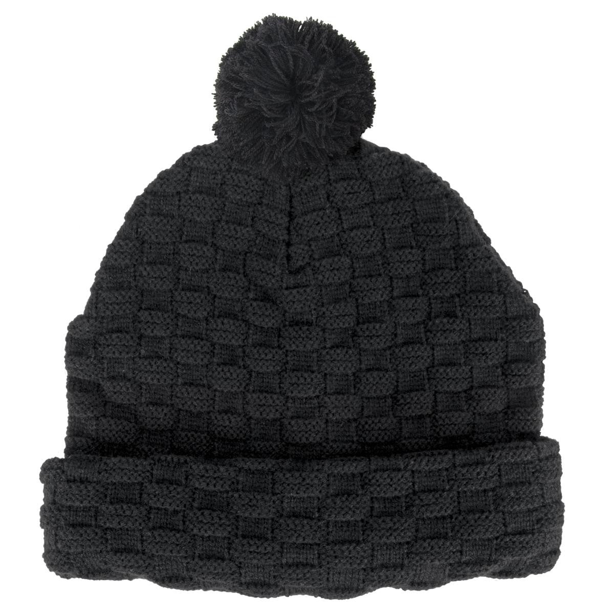 Pom Pom Beanie - Navy / Navy / Navy