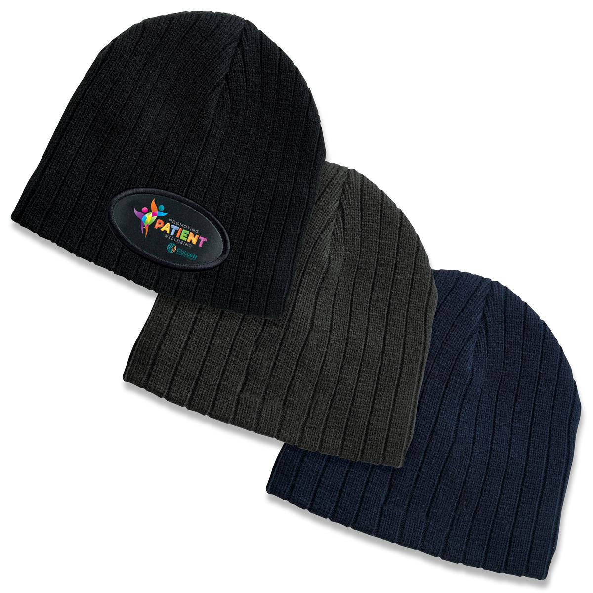 Cable Knit Beanie - Navy