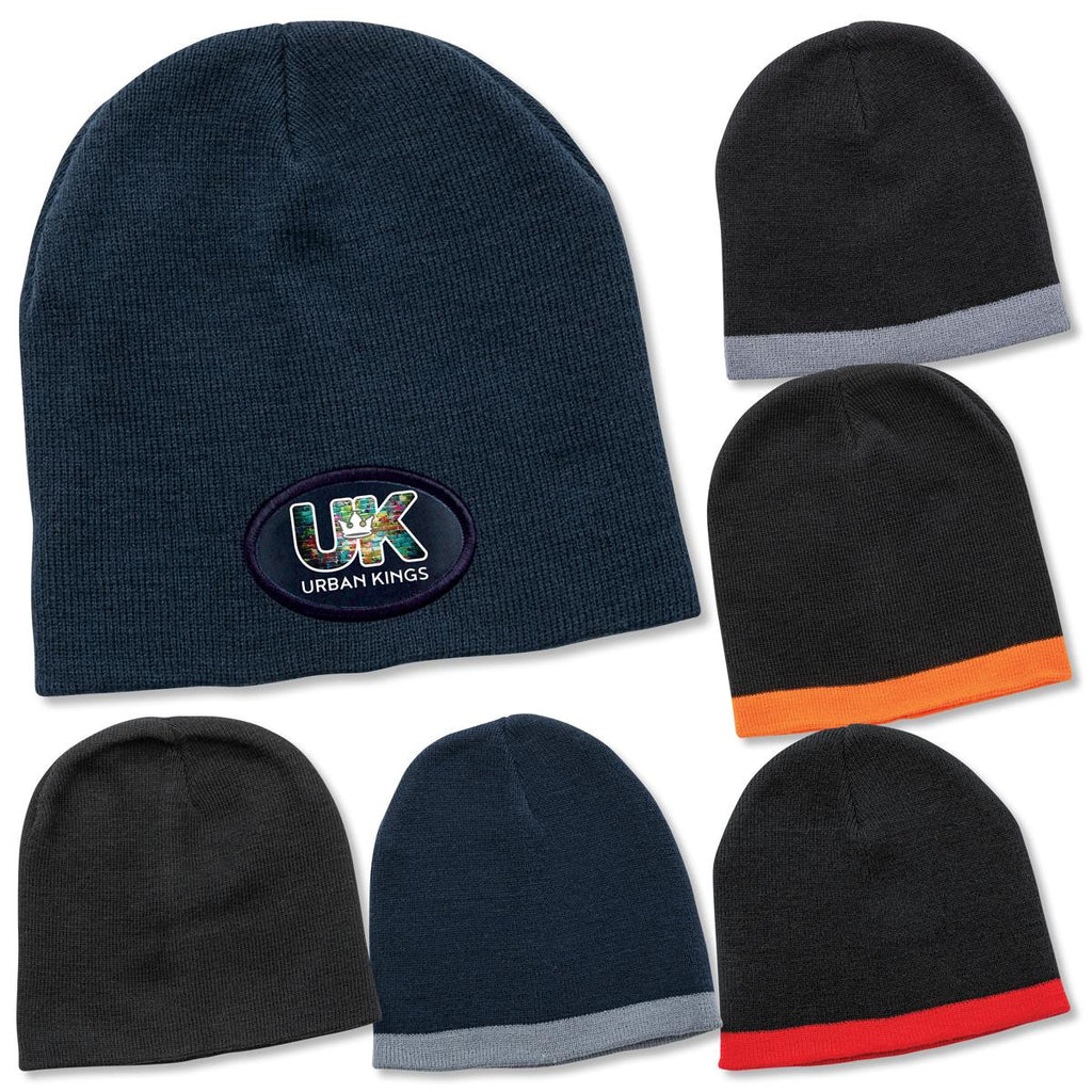Skull Beanie - Black / Black