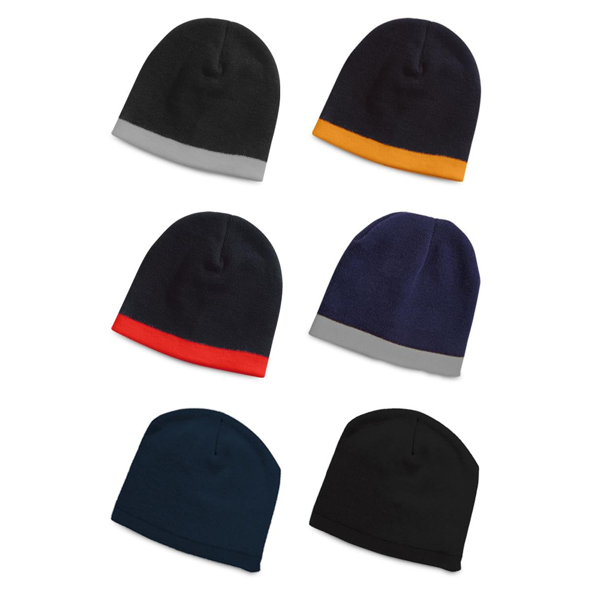 Skull Beanie - Black / Grey