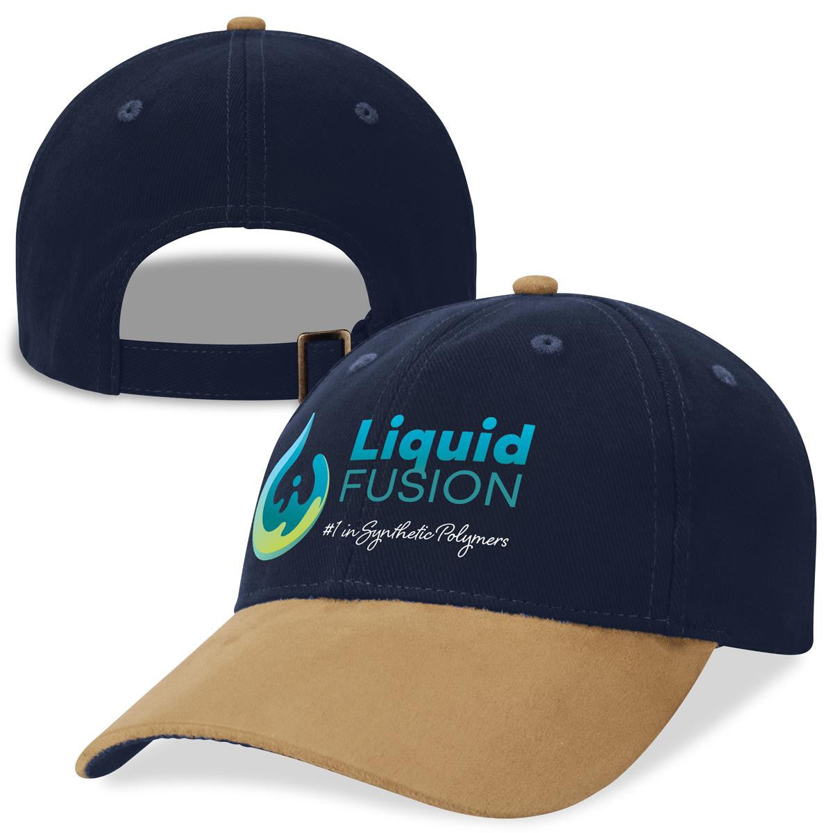 Sueded Peak Cap - Navy / Tan
