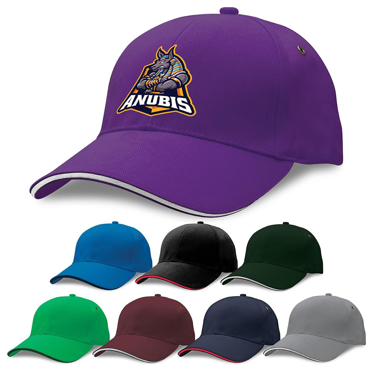 Sandwich Peak Cap - Aqua / White