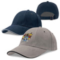 Rotated Sandwich Peak Cap - Grey / Black