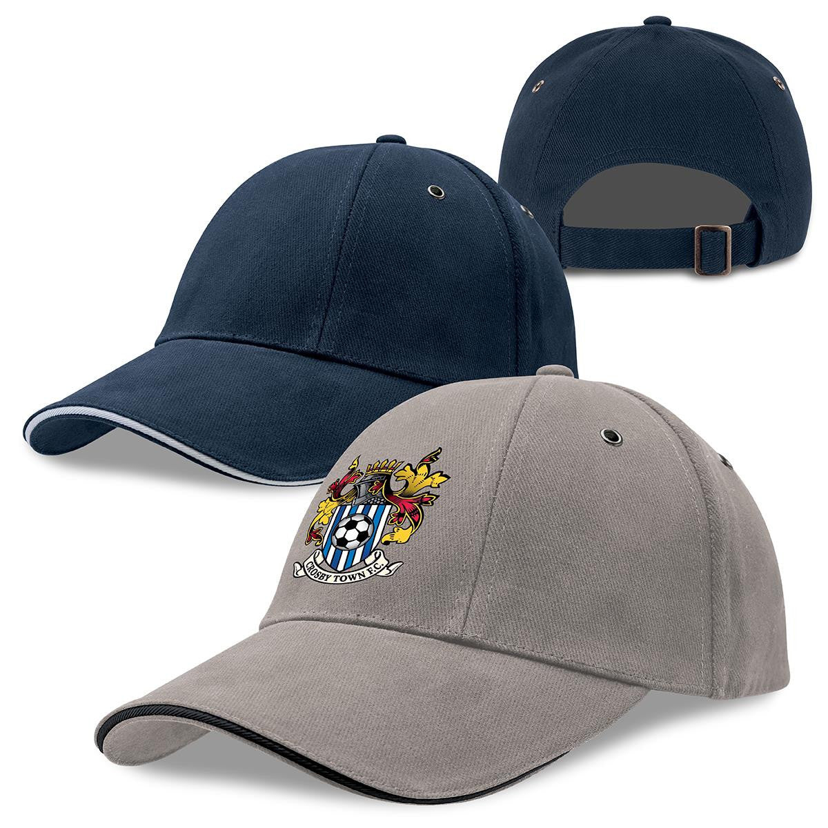 Rotated Sandwich Peak Cap - Grey / Black