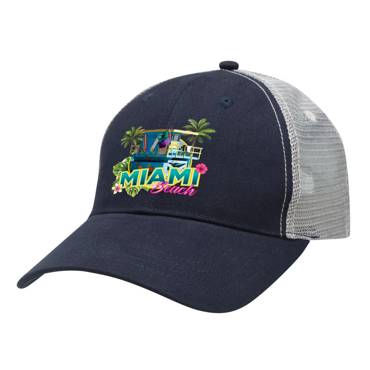 Lo-Pro Mesh Trucker Cap - Royal / Silver