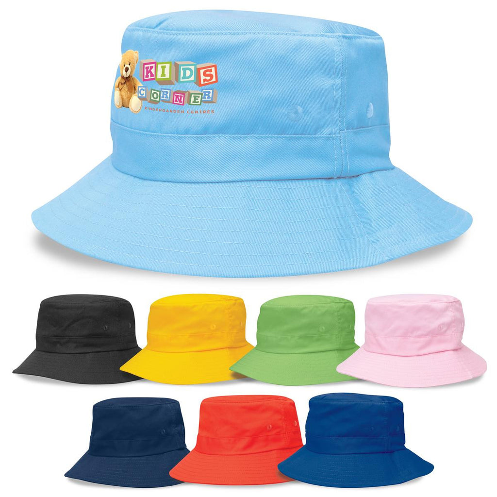 Kids Twill Bucket Hat w/Toggle - Black