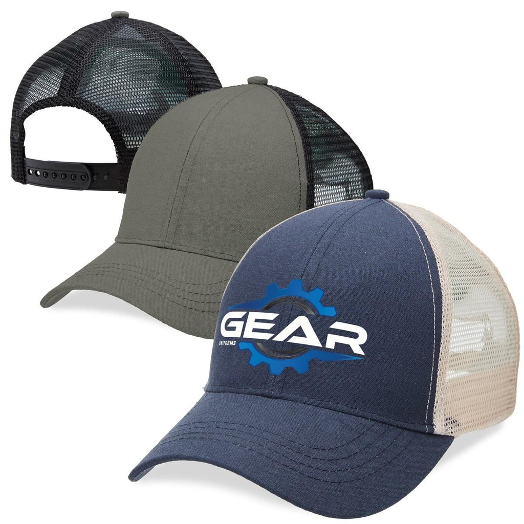 Hemp Trucker - Navy / Natural