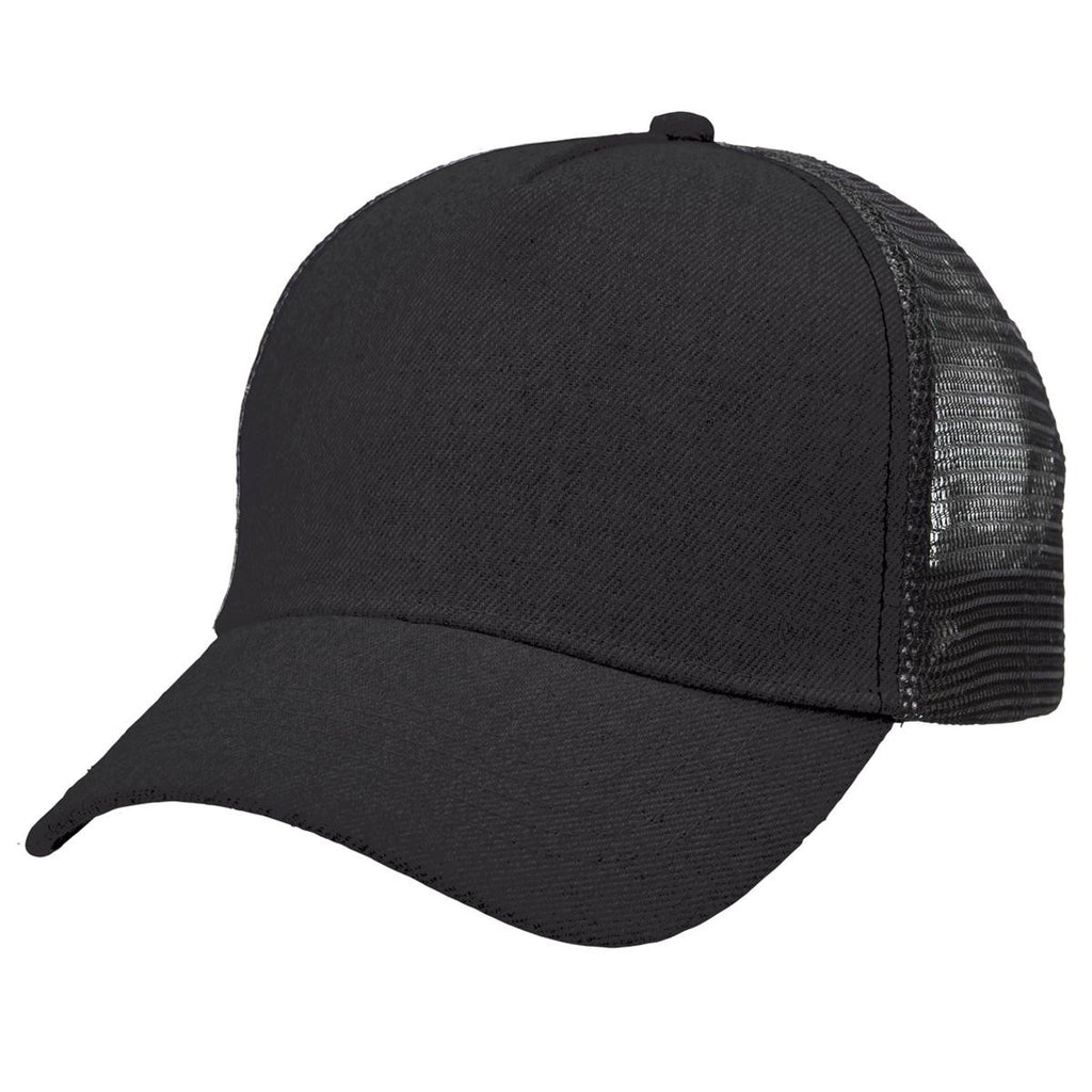 Heathered Mesh Trucker - Grey Heather / Black