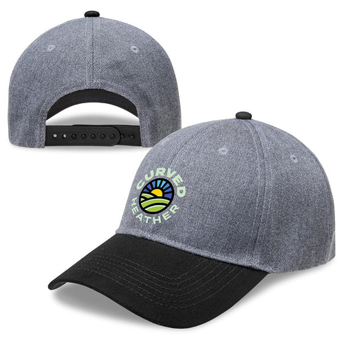 Curved Heather - Charcoal Heather / Black