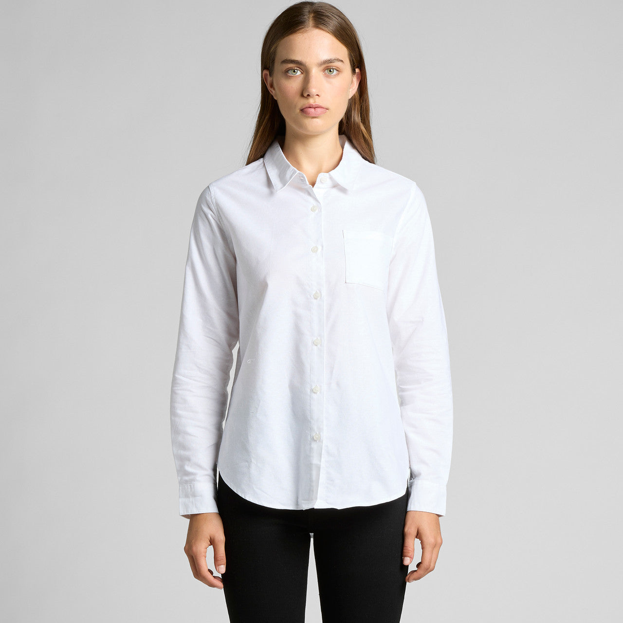Wo's Oxford Shirt4401 - WHITE