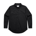 Wo's Poplin Shirt4406S - BLACK
