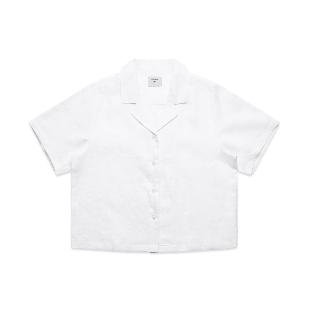 Wo's Linen S/S Shirt4420S - WHITE
