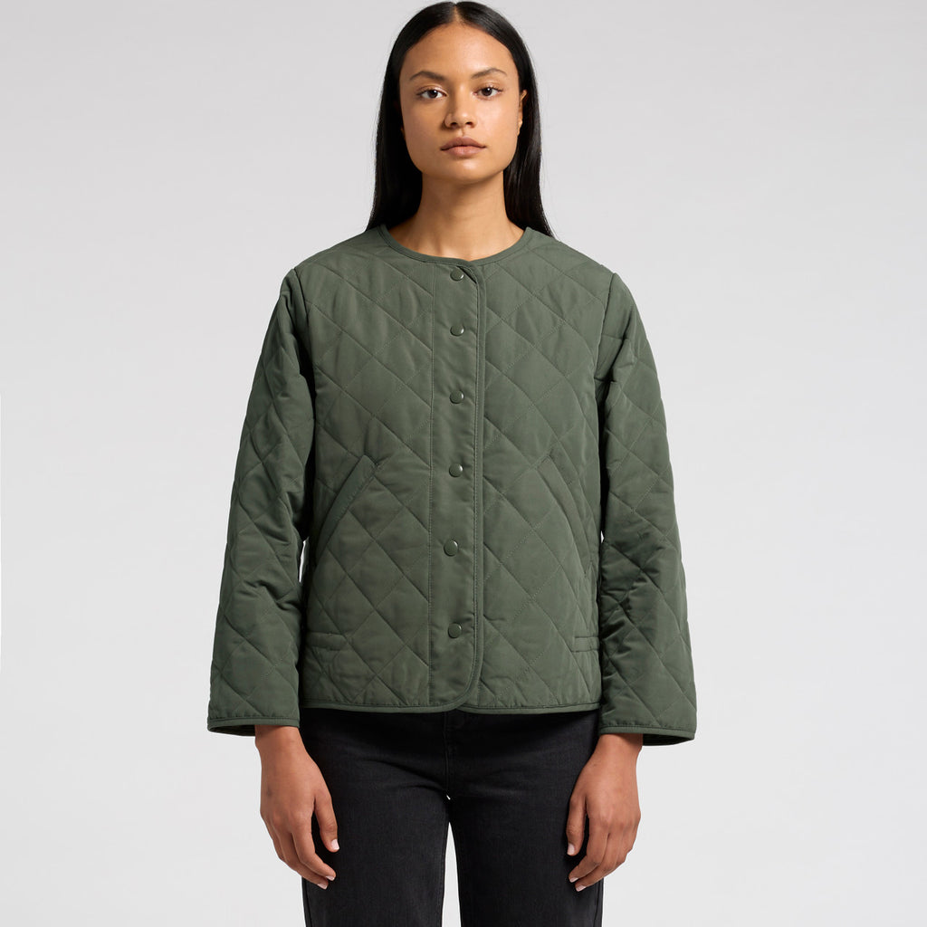 Wo's Quilted Jacket4525 - BLACK