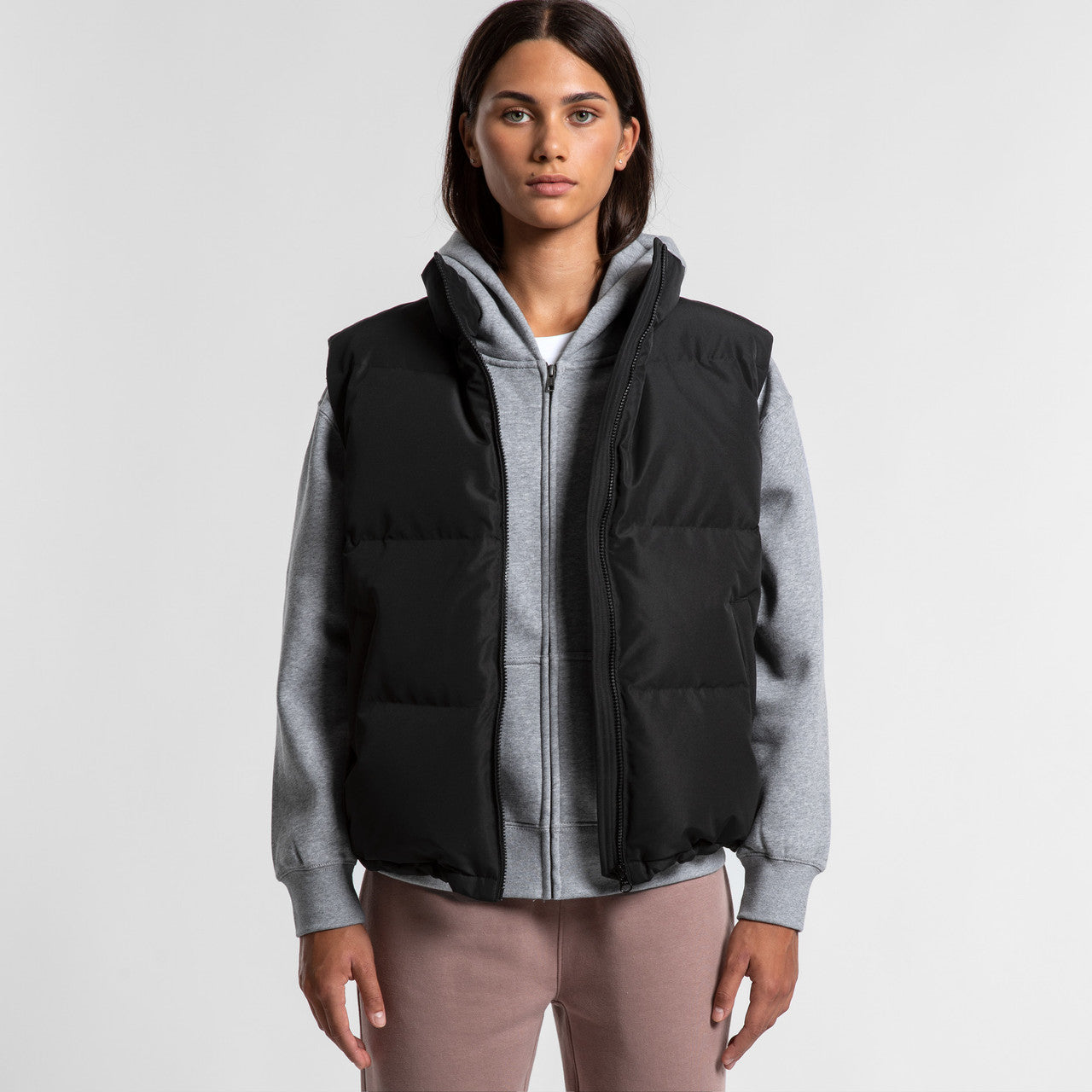 Wo's Puffer Vest4592 - BLACK