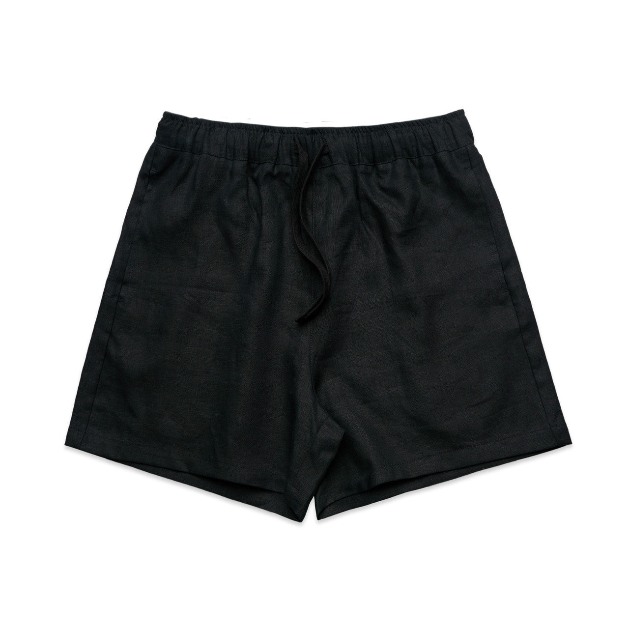 Wo's Linen Shorts4919S - BLACK