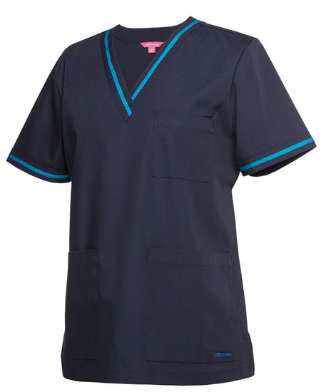 JB's Ladies Contrast Scrubs Top - 1 Colour(s) available