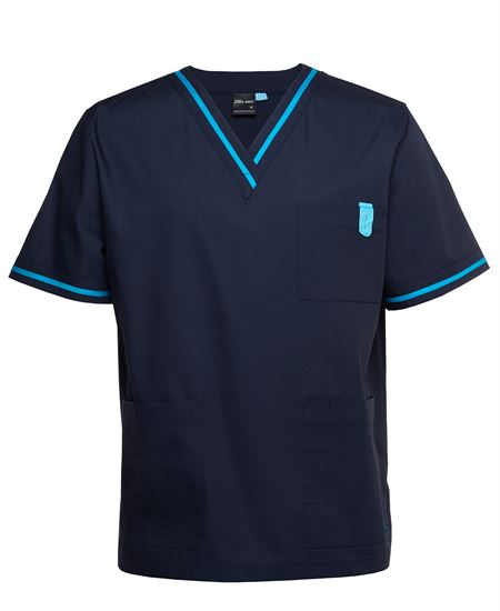 JB's Contrast Scrubs Top