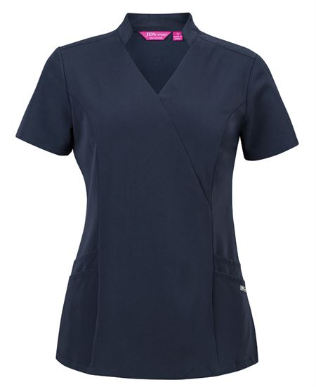 JB's Ladies Nu Mandarin Collar Scrub Top