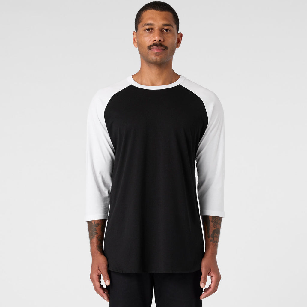 Raglan Tee5012 - WHITE/NAVY
