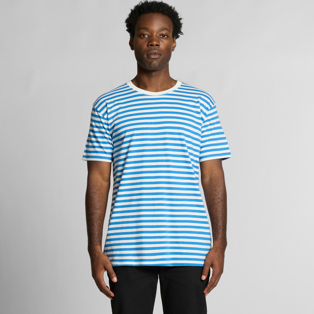 Staple Stripe Tee5028 - NAVY/WHITE
