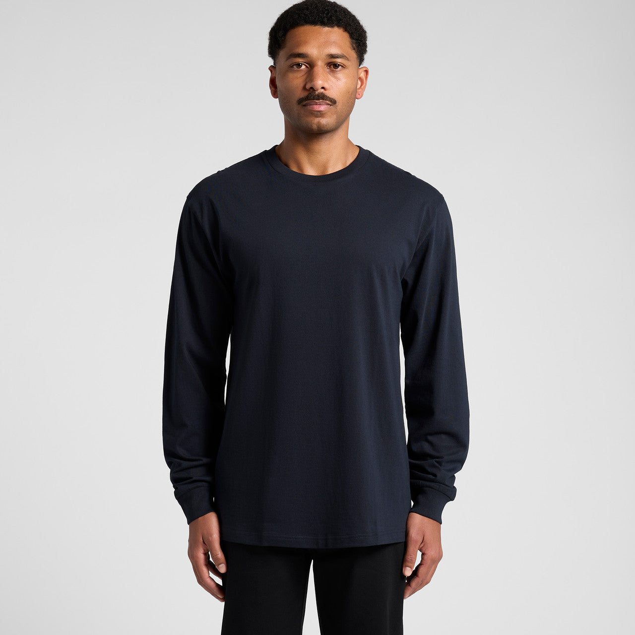 Block L/S Tee5054 - WHITE