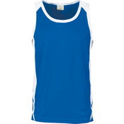 Kids Cool-Breathe Contrast Singlet - Black/Orange