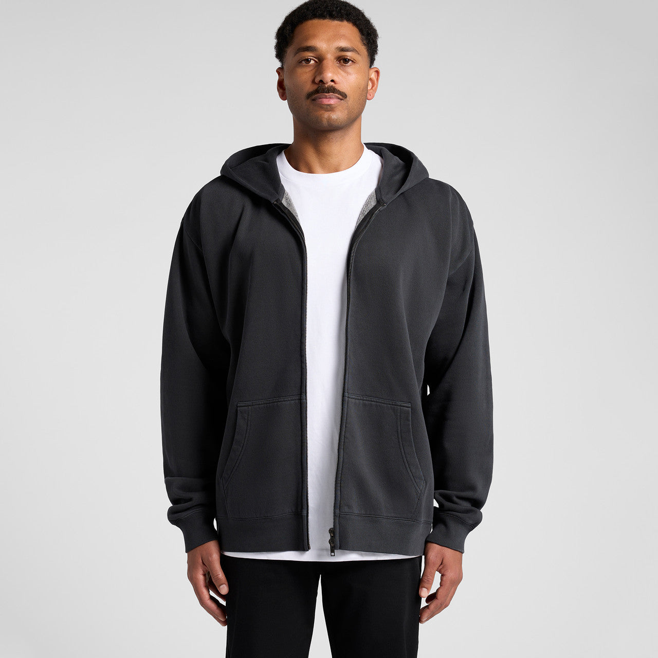 Relax Faded Zip Hood5170 - FADED GREY