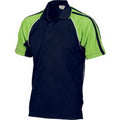 Cool-Breathe Twin Stripe Contrast Raglan Polo - Black/White/Orange