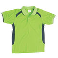 Adults Air Flow Contrast Raglan Mesh Polo - Black/White