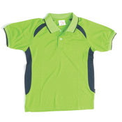 Adults Air Flow Contrast Raglan Mesh Polo - Black/White