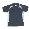 Kids Air Flow Contrast Raglan Mesh Polo - Black/Red