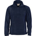 Unisex Half Zip Polar Fleece - Navy