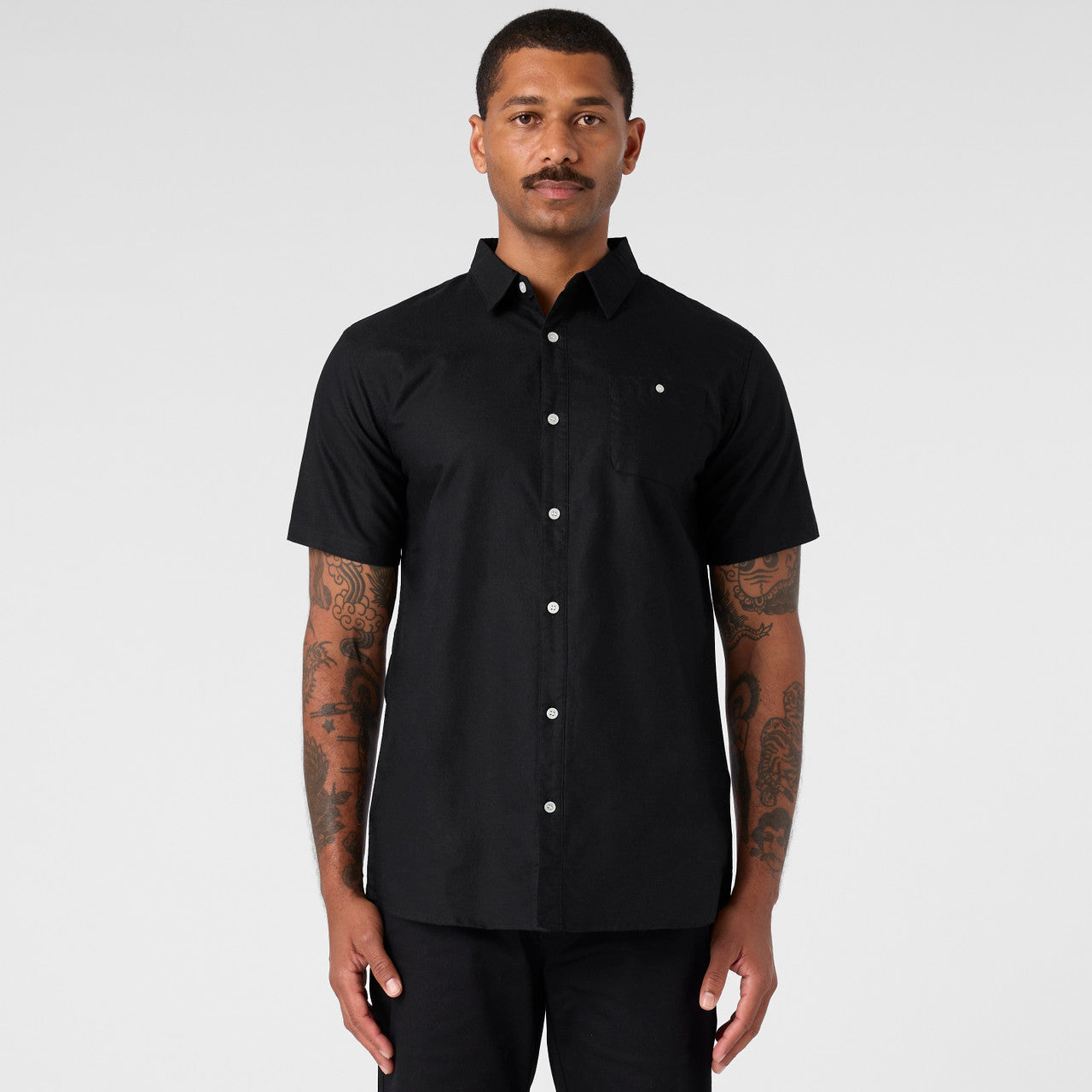 Oxford S/S Shirt5407 - BLACK