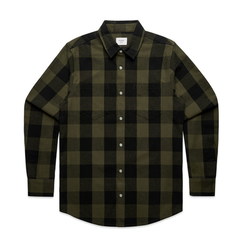 Check Shirt  S5417S - ARMY/BLACK