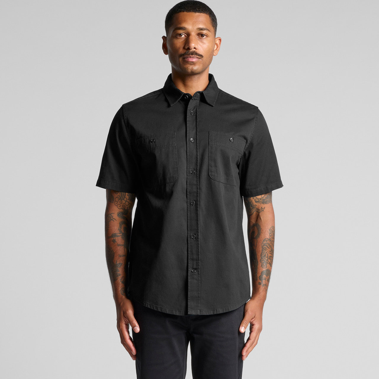 Work S/S Shirt5421 - BLACK