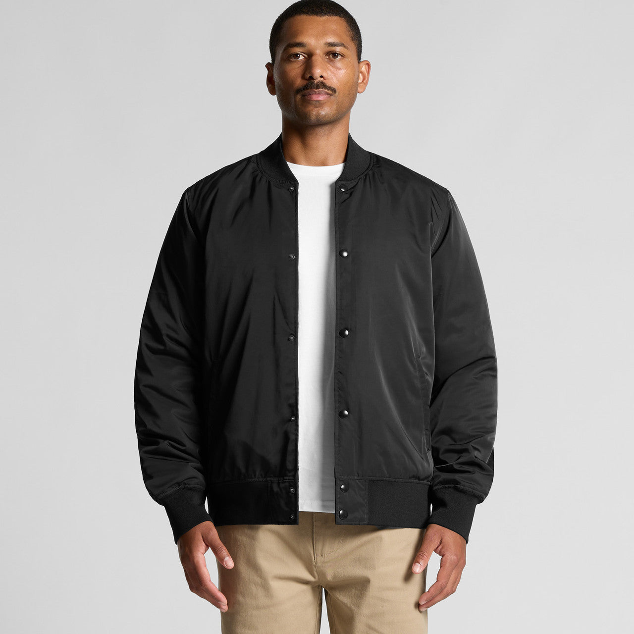 College Bomber Jacket5511 - BLACK