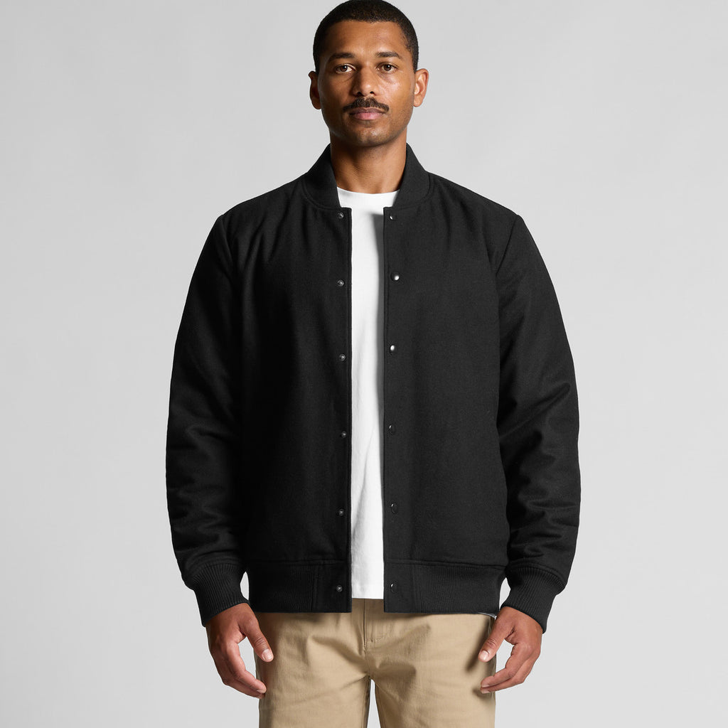 Felt Bomber Jacket5512 - BLACK