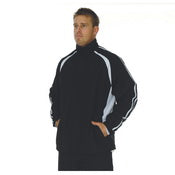 Adults Ribstop Athens Track Top - Black/White