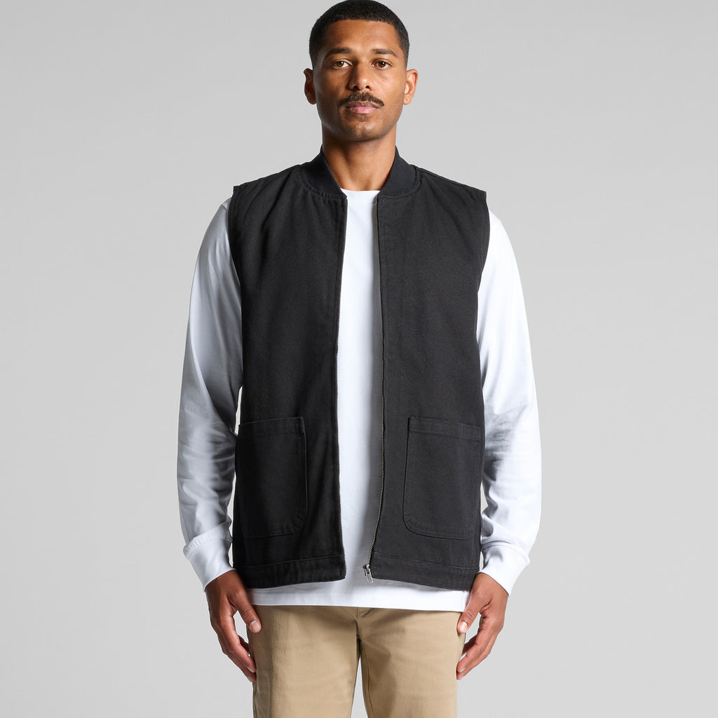 Canvas Heavy Vest5528 - WALNUT