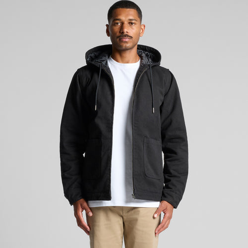 Canvas Heavy Hooded Jacket5529 - WALNUT