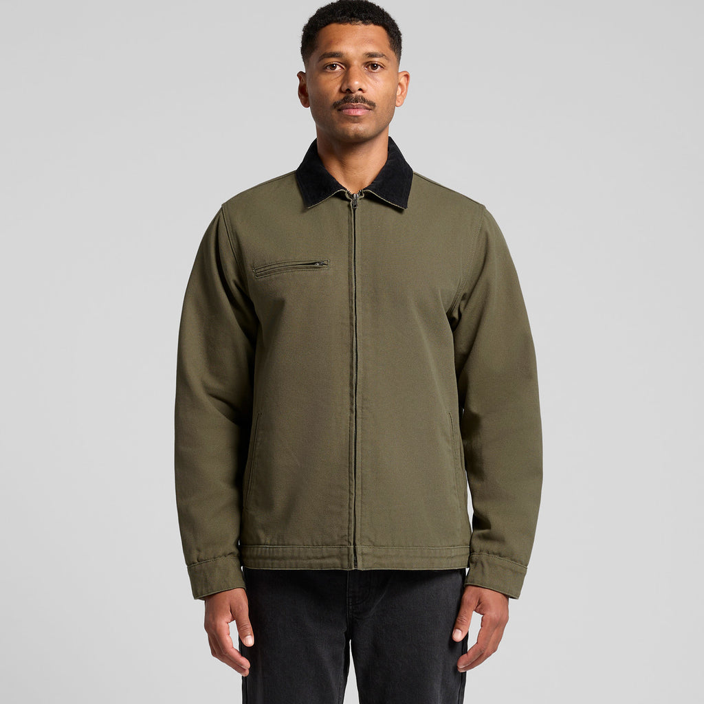 Canvas Cord Collar Jacket5533 - ARMY
