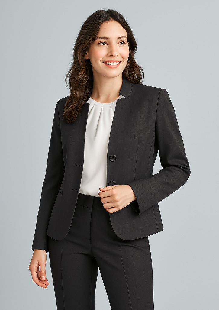 Womens Cool Stretch Short Jacket with Reverse Lapel